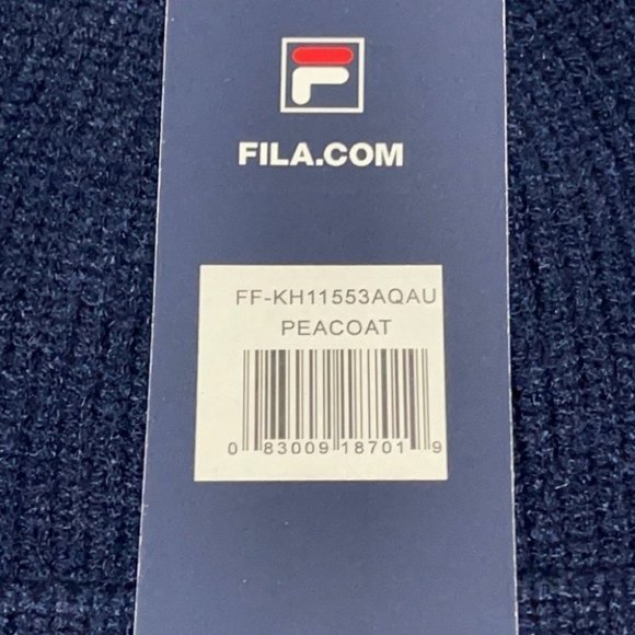 NWT Fila Peacoat Wide Cuff Shoreman Beanie Hat - Picture 4 of 4